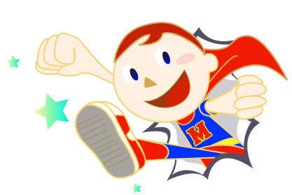 スーパーマンになりきって遊ぶ子供