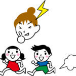 子供に注意する