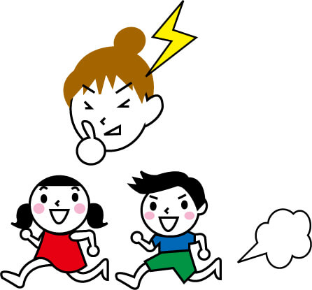 子供に注意する