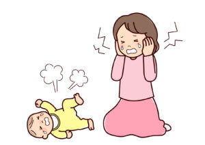 赤ちゃんが寝なくてイライラしてしまうママさん