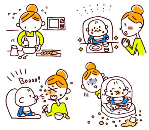 忙しい産後のママ