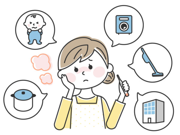 育児のことで悩むママ