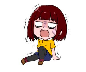 怖がるこども